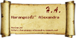 Harangozó Alexandra névjegykártya