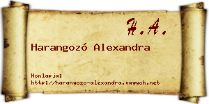 Harangozó Alexandra névjegykártya