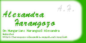 alexandra harangozo business card